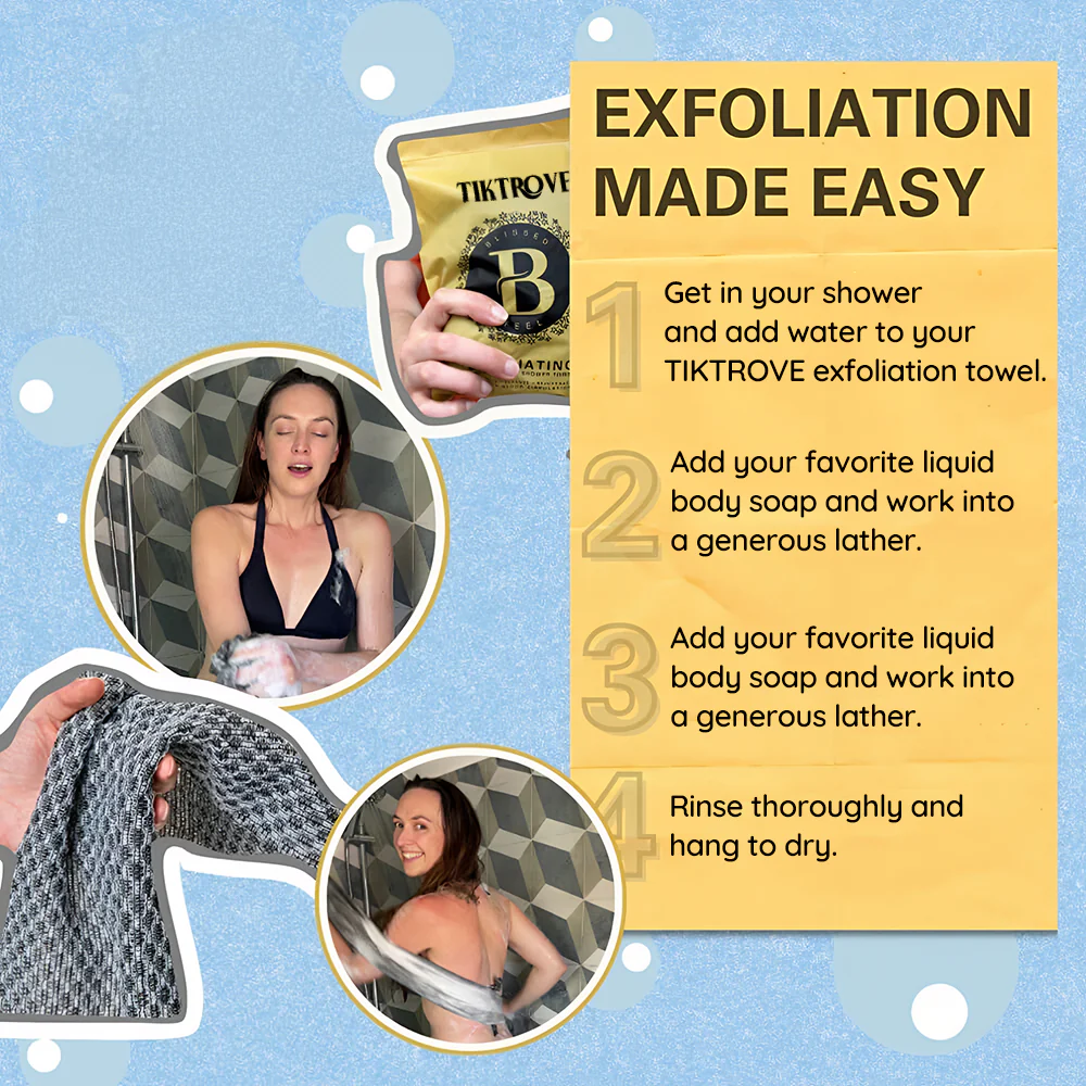 BIOHALE Exfoliating Antibacterial Shower Towel - Image 2