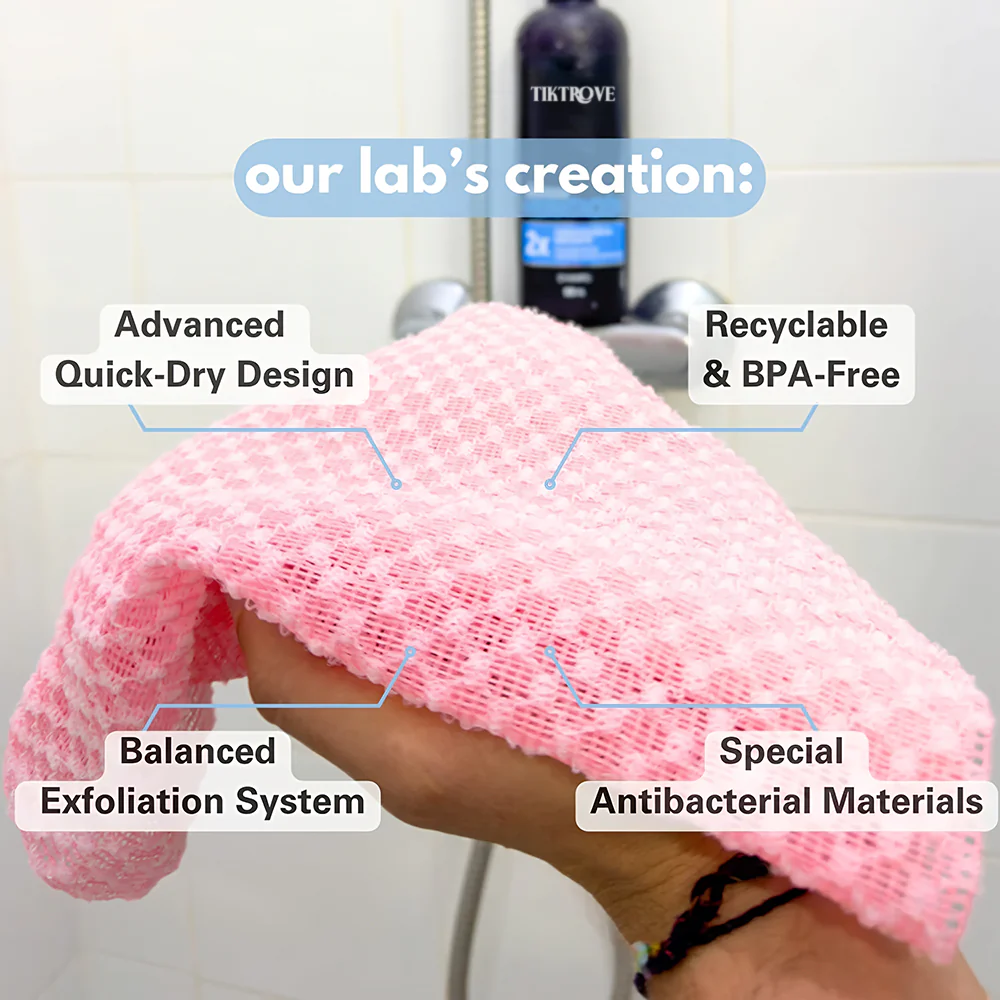 BIOHALE Exfoliating Antibacterial Shower Towel - Image 5